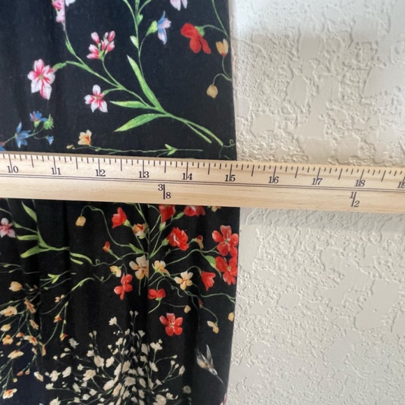 Alice + Olivia Cherri Off The Shoulder Floral Black/Multicolor Maxi Dress Size 6 - Picture 13 of 15